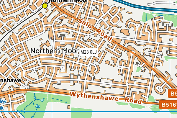 M23 0LJ map - OS VectorMap District (Ordnance Survey)