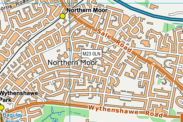 M23 0LN map - OS VectorMap District (Ordnance Survey)