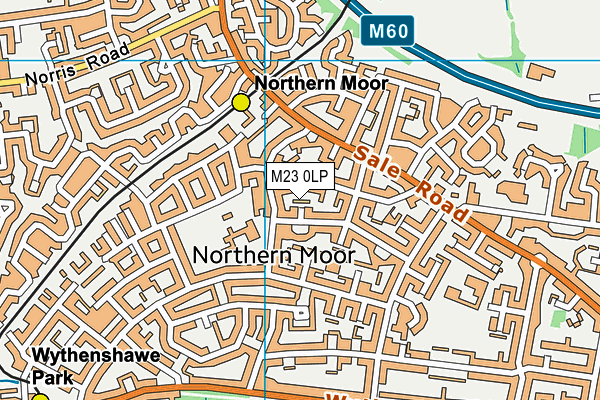 M23 0LP map - OS VectorMap District (Ordnance Survey)