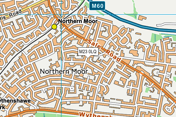 M23 0LQ map - OS VectorMap District (Ordnance Survey)