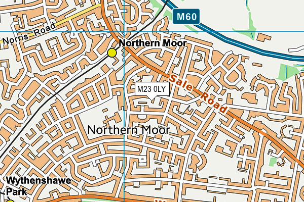 M23 0LY map - OS VectorMap District (Ordnance Survey)