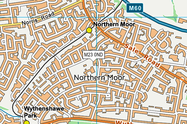 Button Lane Primary School map (M23 0ND) - OS VectorMap District (Ordnance Survey)