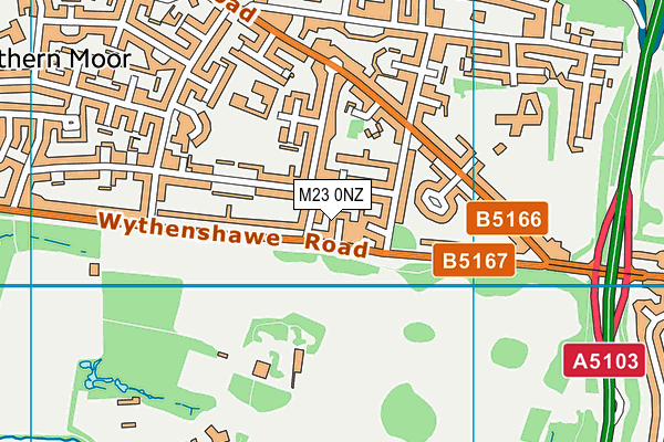 M23 0NZ map - OS VectorMap District (Ordnance Survey)