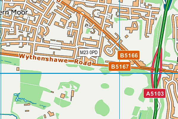 M23 0PD map - OS VectorMap District (Ordnance Survey)