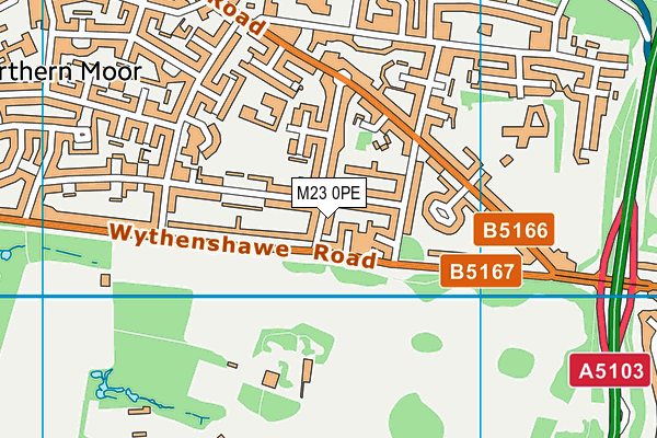 M23 0PE map - OS VectorMap District (Ordnance Survey)