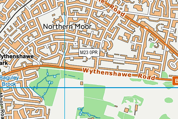 M23 0PR map - OS VectorMap District (Ordnance Survey)