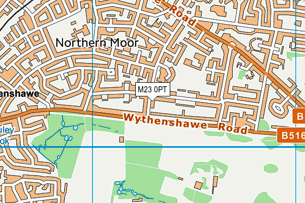 M23 0PT map - OS VectorMap District (Ordnance Survey)