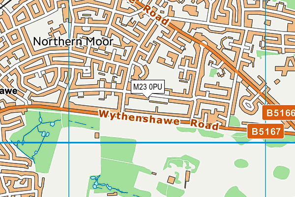 M23 0PU map - OS VectorMap District (Ordnance Survey)