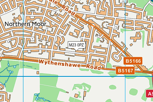 M23 0PZ map - OS VectorMap District (Ordnance Survey)