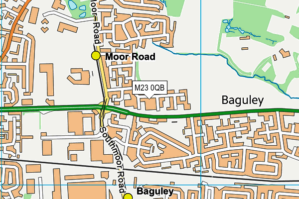 M23 0QB map - OS VectorMap District (Ordnance Survey)