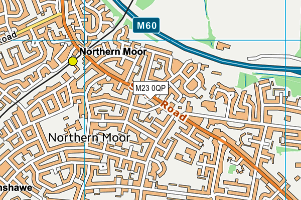 M23 0QP map - OS VectorMap District (Ordnance Survey)