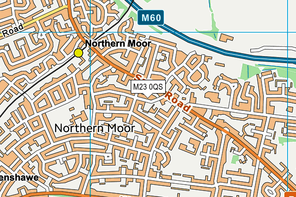 M23 0QS map - OS VectorMap District (Ordnance Survey)