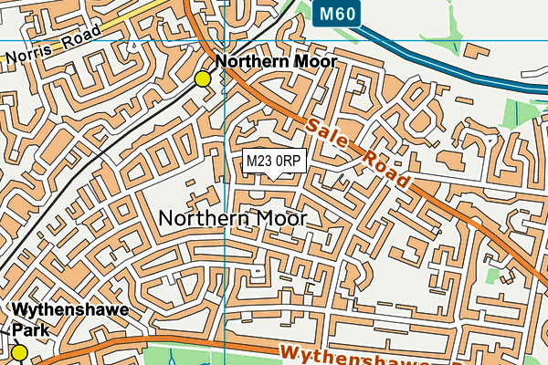 M23 0RP map - OS VectorMap District (Ordnance Survey)