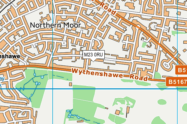 M23 0RU map - OS VectorMap District (Ordnance Survey)