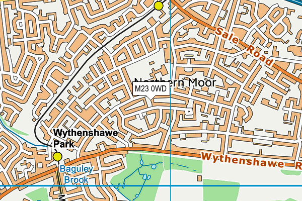 M23 0WD map - OS VectorMap District (Ordnance Survey)