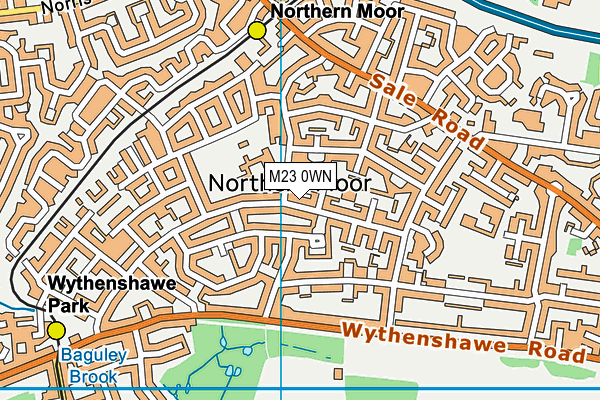 M23 0WN map - OS VectorMap District (Ordnance Survey)