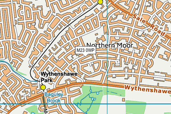 M23 0WP map - OS VectorMap District (Ordnance Survey)