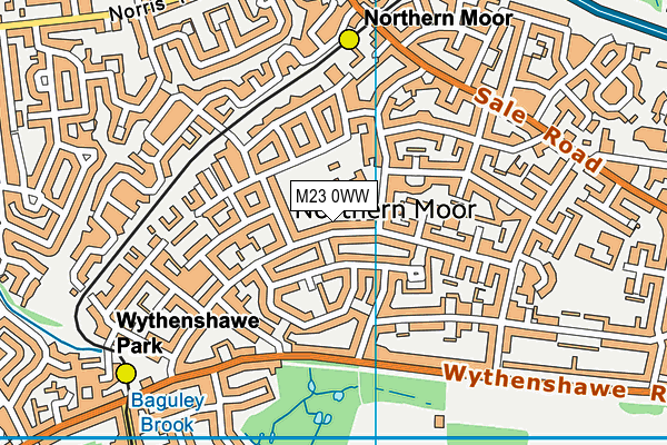 M23 0WW map - OS VectorMap District (Ordnance Survey)