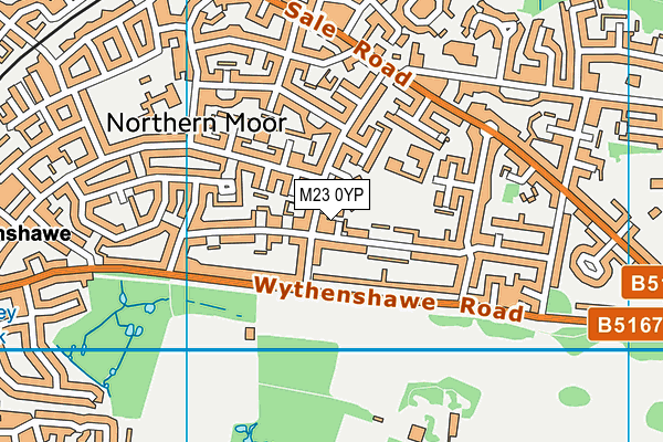 M23 0YP map - OS VectorMap District (Ordnance Survey)