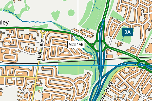 M23 1AB map - OS VectorMap District (Ordnance Survey)