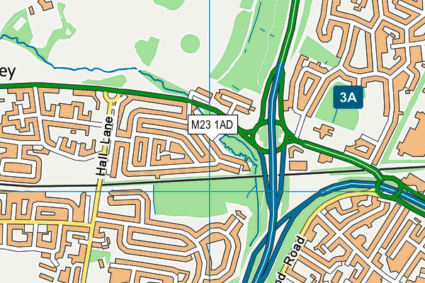 M23 1AD map - OS VectorMap District (Ordnance Survey)