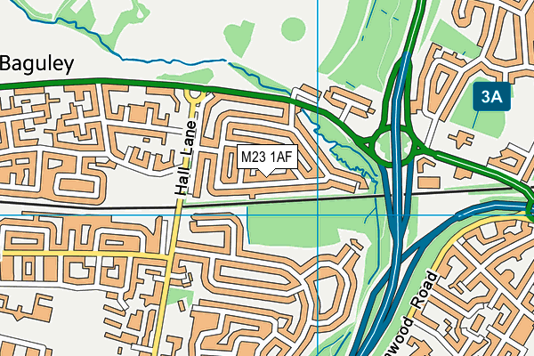 M23 1AF map - OS VectorMap District (Ordnance Survey)