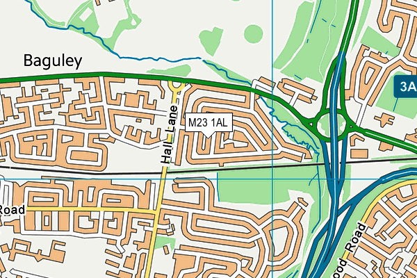 M23 1AL map - OS VectorMap District (Ordnance Survey)