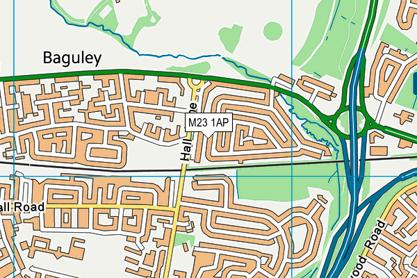 M23 1AP map - OS VectorMap District (Ordnance Survey)