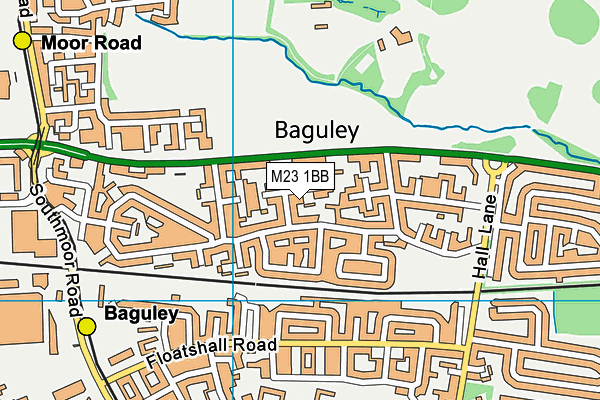 M23 1BB map - OS VectorMap District (Ordnance Survey)