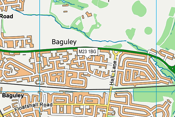 M23 1BG map - OS VectorMap District (Ordnance Survey)