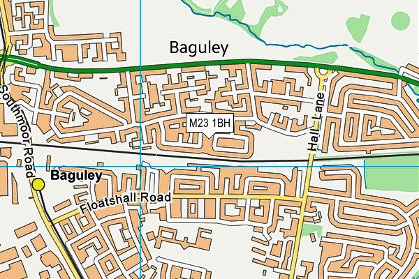 M23 1BH map - OS VectorMap District (Ordnance Survey)