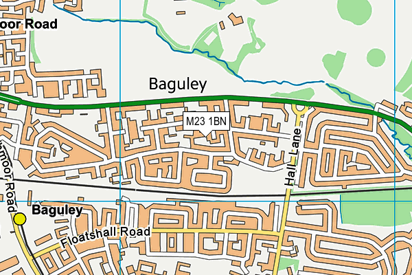 M23 1BN map - OS VectorMap District (Ordnance Survey)