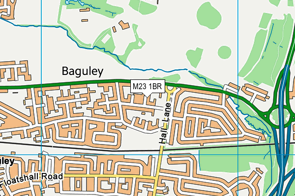 M23 1BR map - OS VectorMap District (Ordnance Survey)