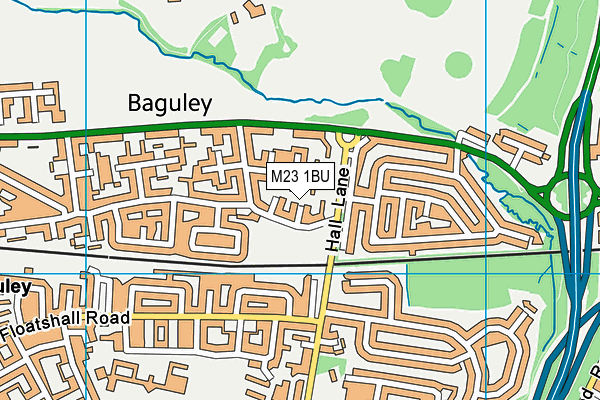 M23 1BU map - OS VectorMap District (Ordnance Survey)