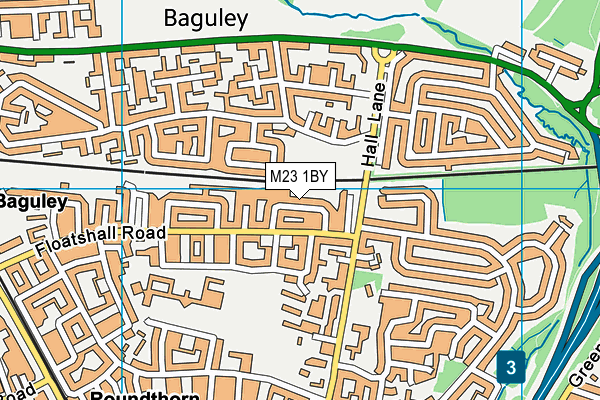M23 1BY map - OS VectorMap District (Ordnance Survey)