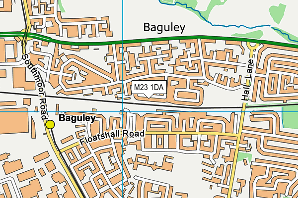 M23 1DA map - OS VectorMap District (Ordnance Survey)