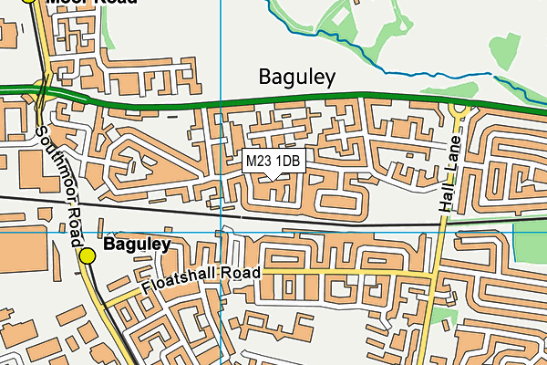 M23 1DB map - OS VectorMap District (Ordnance Survey)