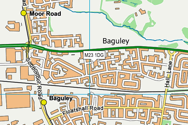 M23 1DG map - OS VectorMap District (Ordnance Survey)