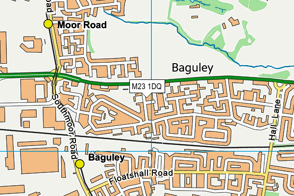 M23 1DQ map - OS VectorMap District (Ordnance Survey)