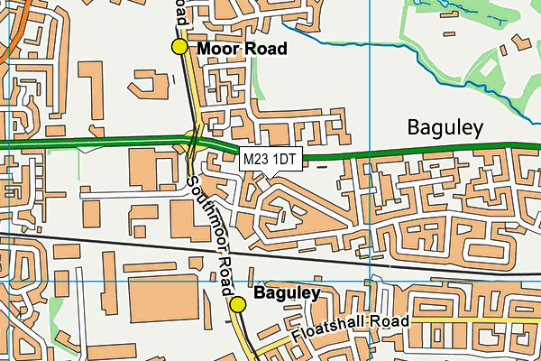 M23 1DT map - OS VectorMap District (Ordnance Survey)