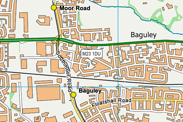 M23 1DU map - OS VectorMap District (Ordnance Survey)