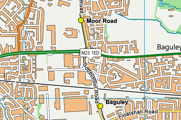 M23 1ED map - OS VectorMap District (Ordnance Survey)