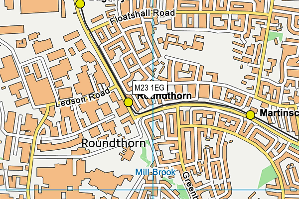 M23 1EG map - OS VectorMap District (Ordnance Survey)
