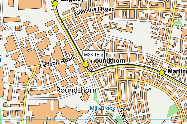 M23 1EQ map - OS VectorMap District (Ordnance Survey)
