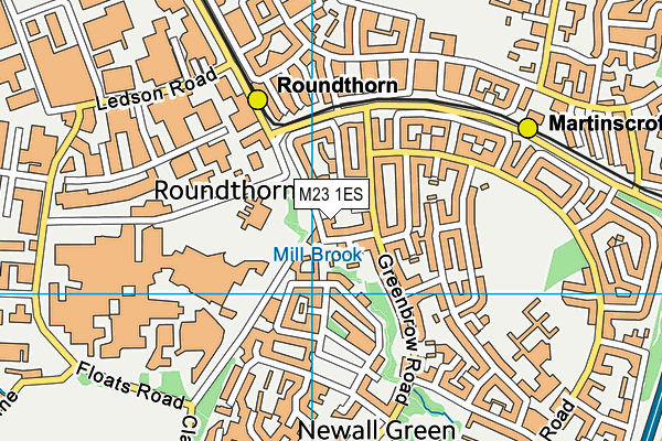 M23 1ES map - OS VectorMap District (Ordnance Survey)