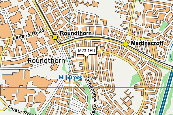 M23 1EU map - OS VectorMap District (Ordnance Survey)