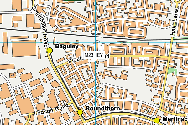 M23 1EY map - OS VectorMap District (Ordnance Survey)