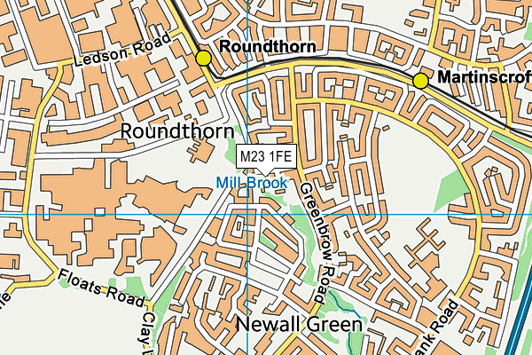 M23 1FE map - OS VectorMap District (Ordnance Survey)