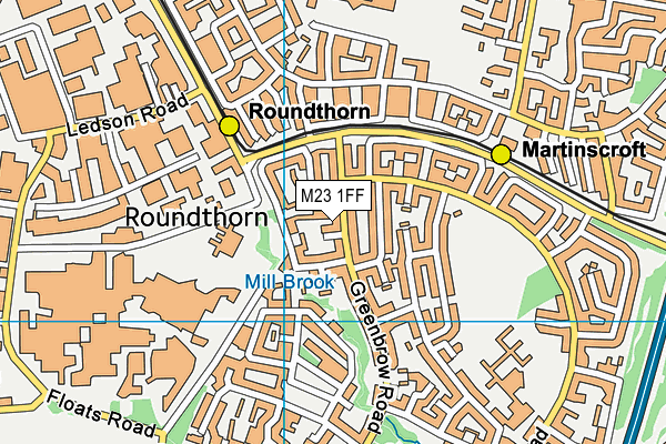 M23 1FF map - OS VectorMap District (Ordnance Survey)