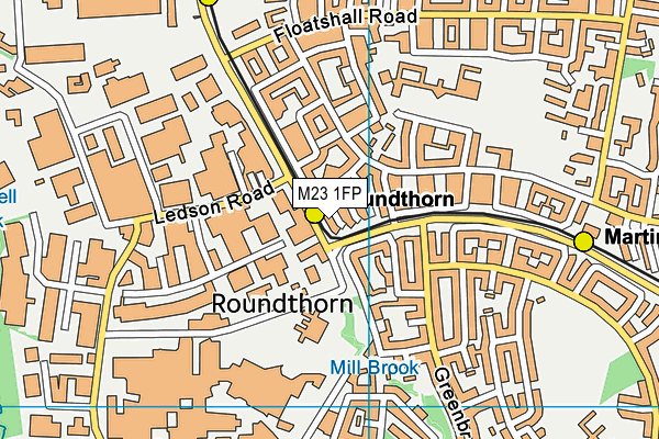 M23 1FP map - OS VectorMap District (Ordnance Survey)
